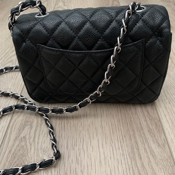 black rectangle mini flap bag - Picture 7 of 8